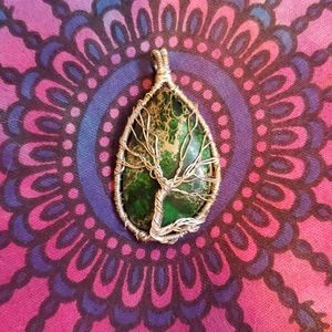 Ocean Jasper Tree of Life Pendant